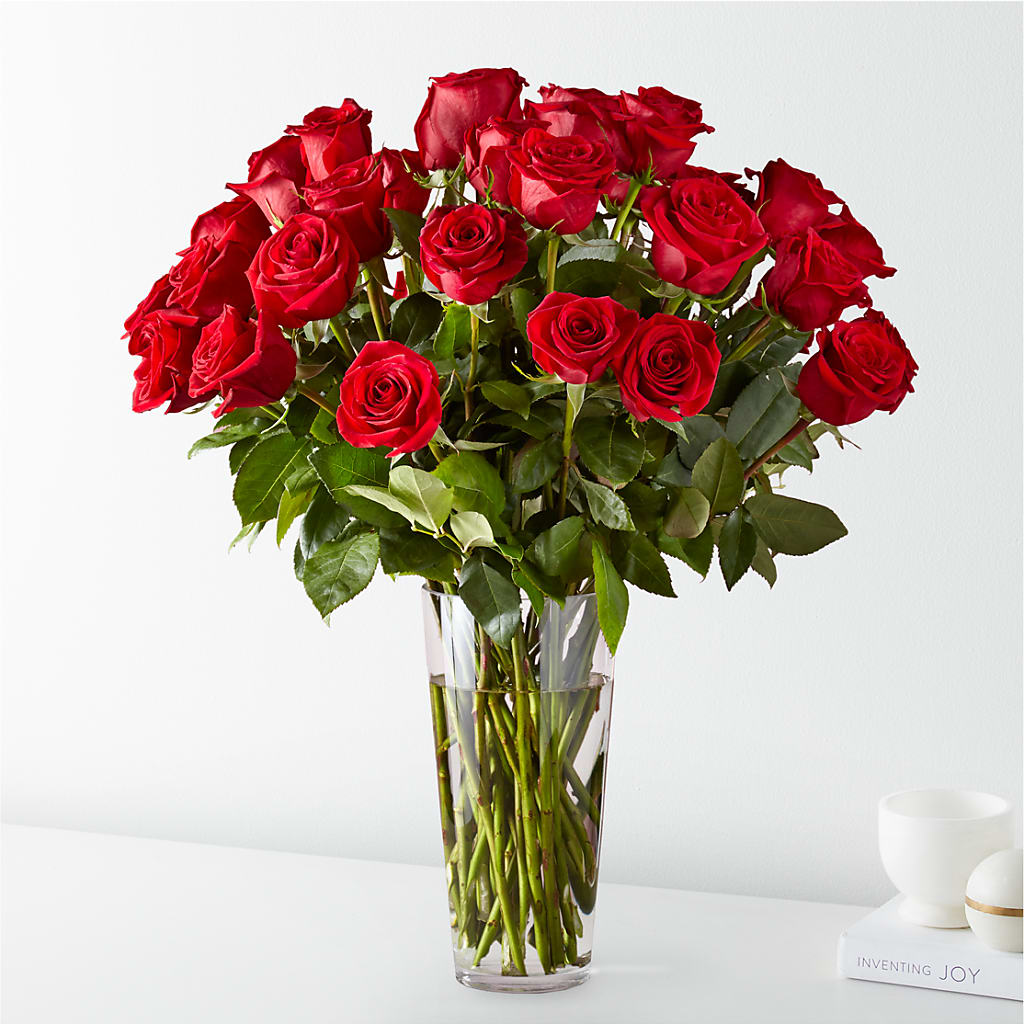 Long Stem Red Rose Bouquet – Floral Villa, Whitewater WI