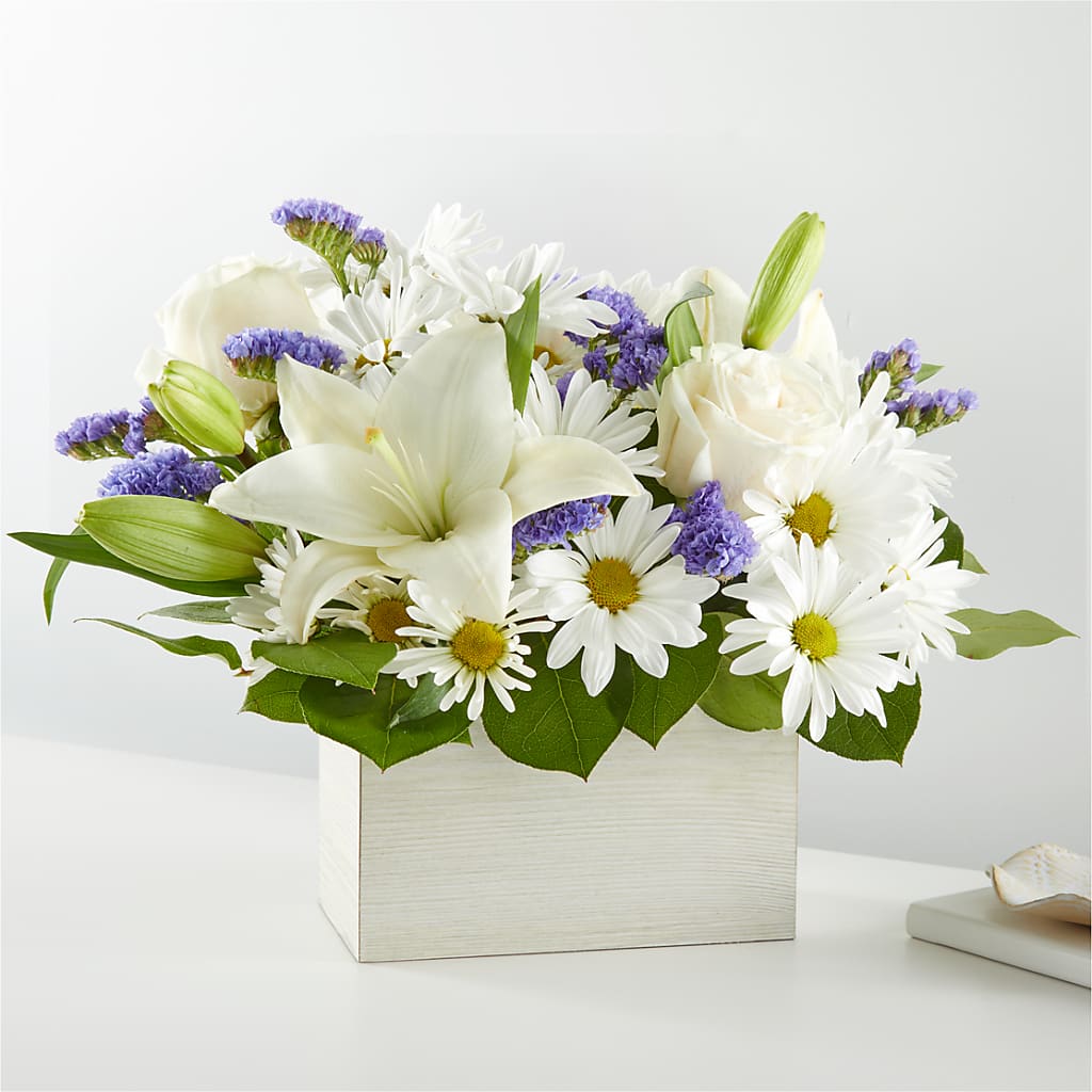 Beyond Blue Box Bouquet – Floral Villa, Whitewater WI