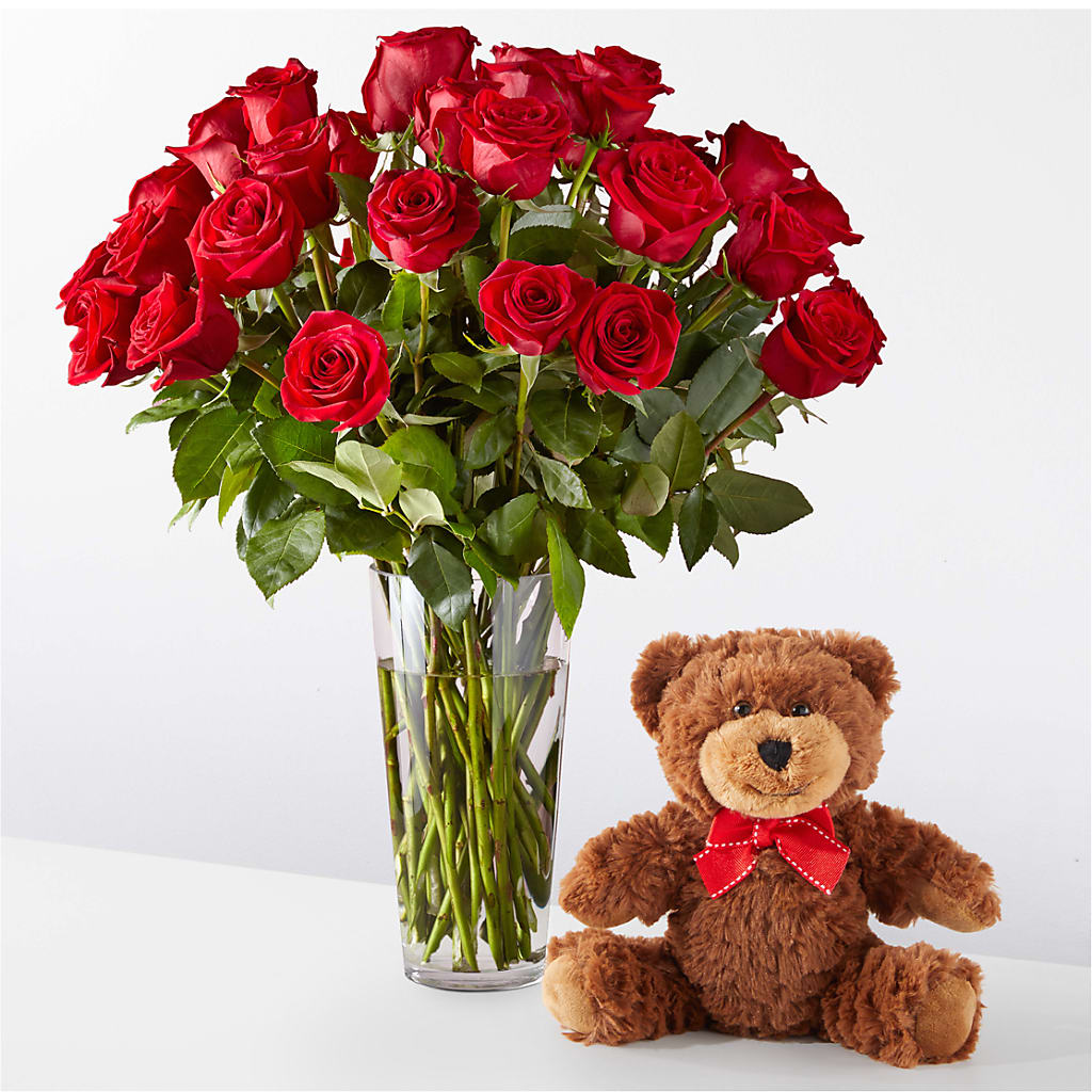 Romantic Long Stem Red Rose Bouquet Bundles – Floral Villa, Whitewater WI