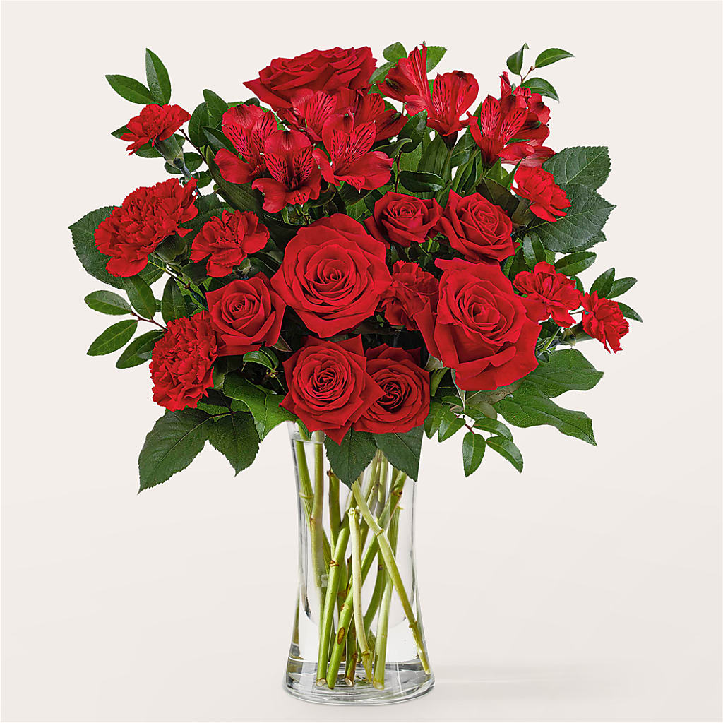 Brilliant Ruby Bouquet – Floral Villa, Whitewater WI