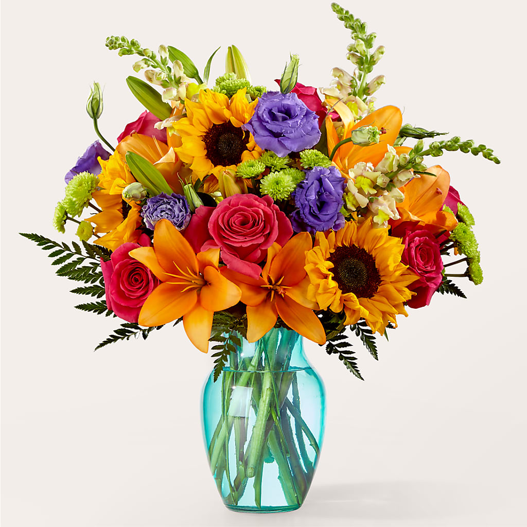 Double Rainbow Bouquet – Floral Villa, Whitewater WI