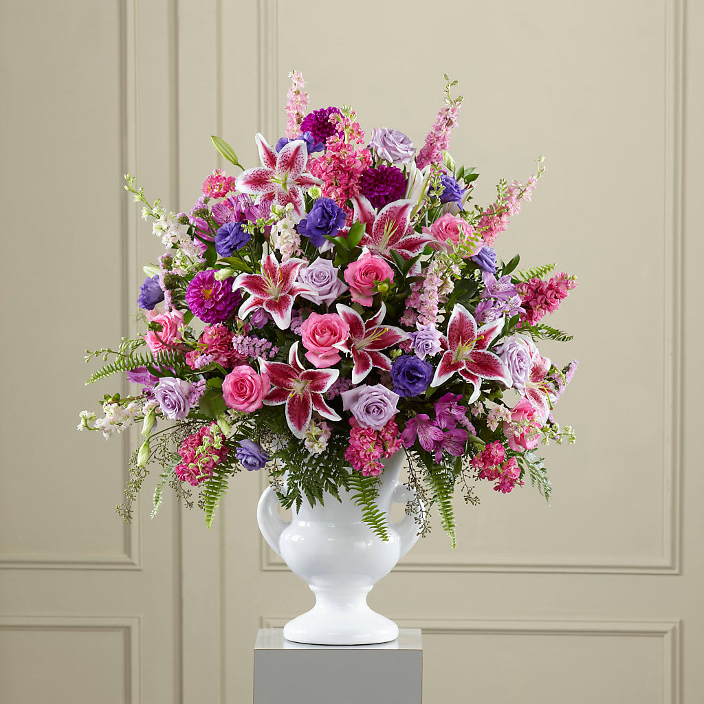 Peaceful Tribute Arrangement – Floral Villa, Whitewater WI
