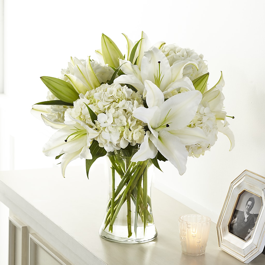 Compassionate Lily Bouquet – Floral Villa, Whitewater WI