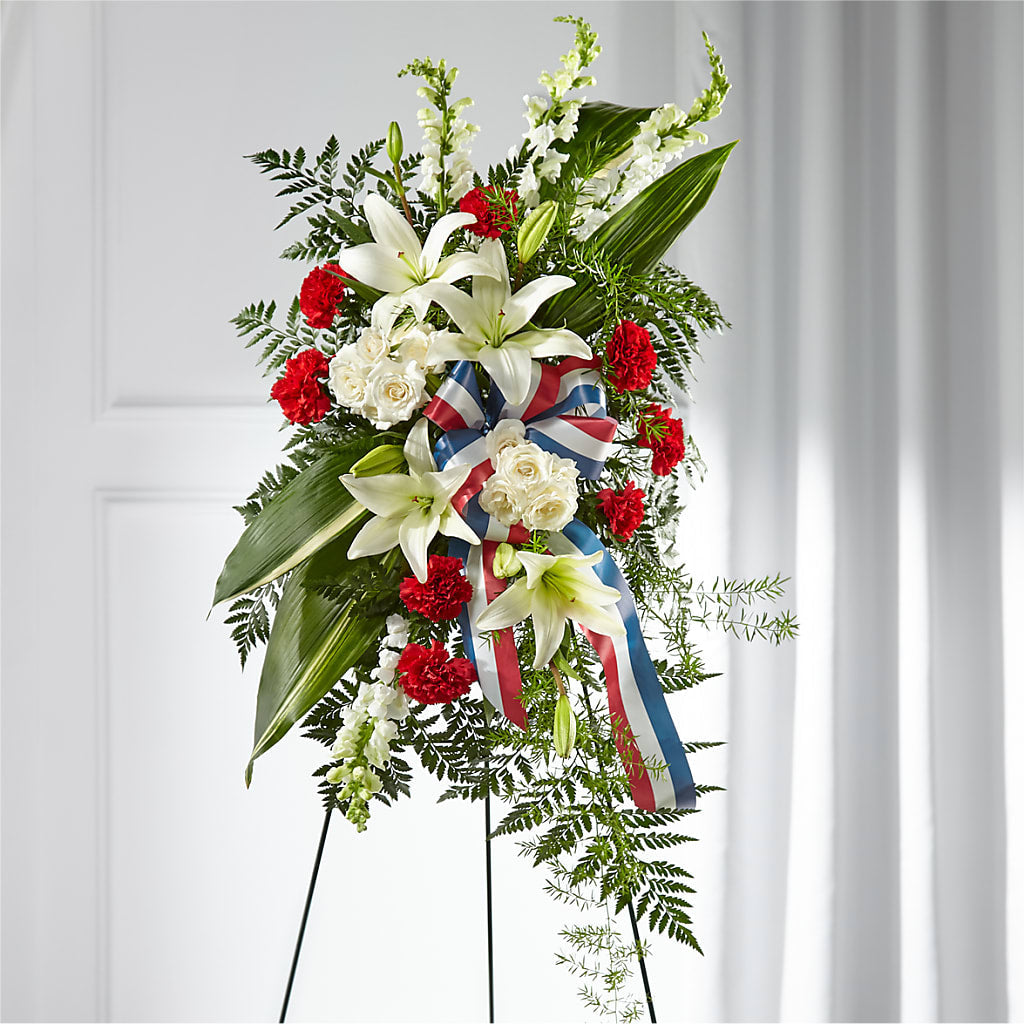 Stars of Life Standing Spray – Floral Villa, Whitewater WI