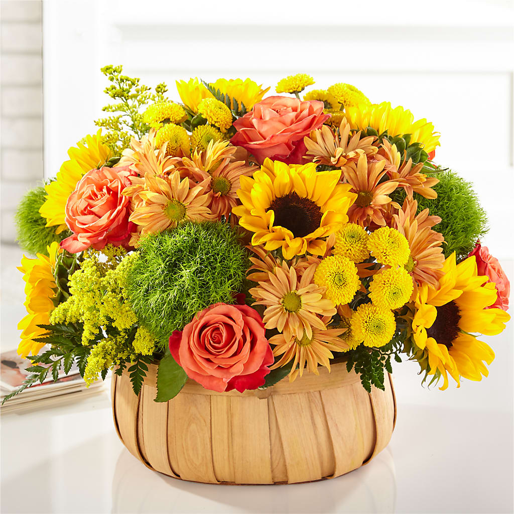 Harvest Sunflower Basket – Floral Villa, Whitewater WI