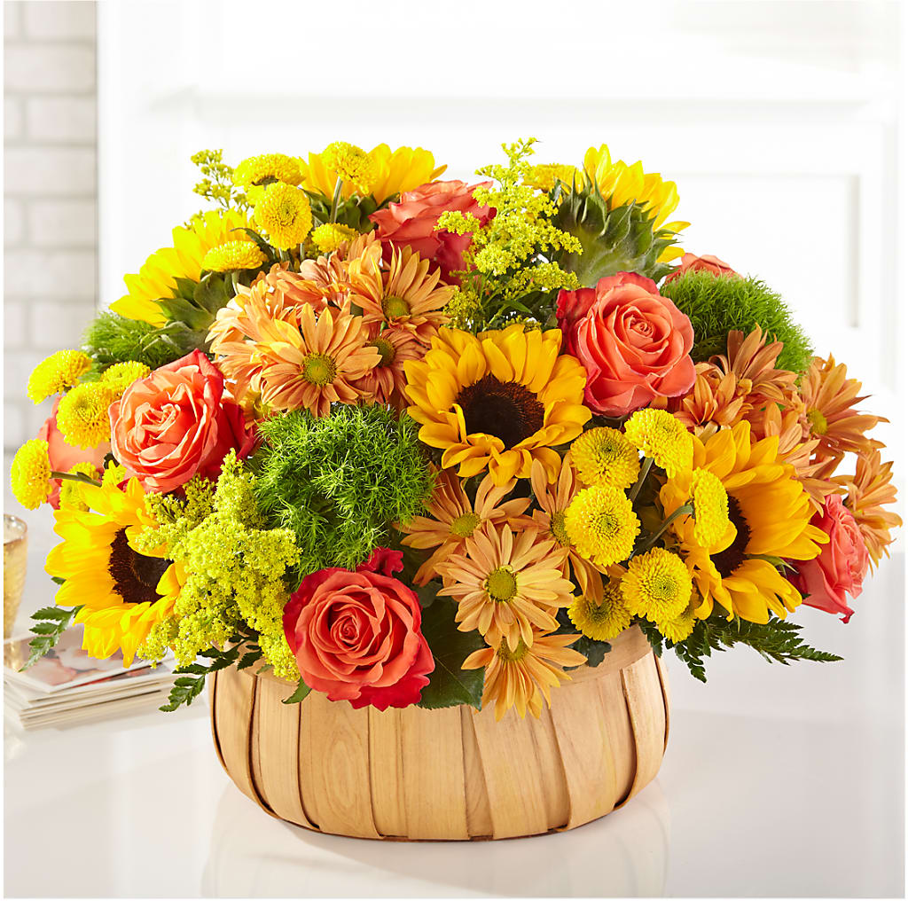 Harvest Sunflower Basket – Floral Villa, Whitewater WI