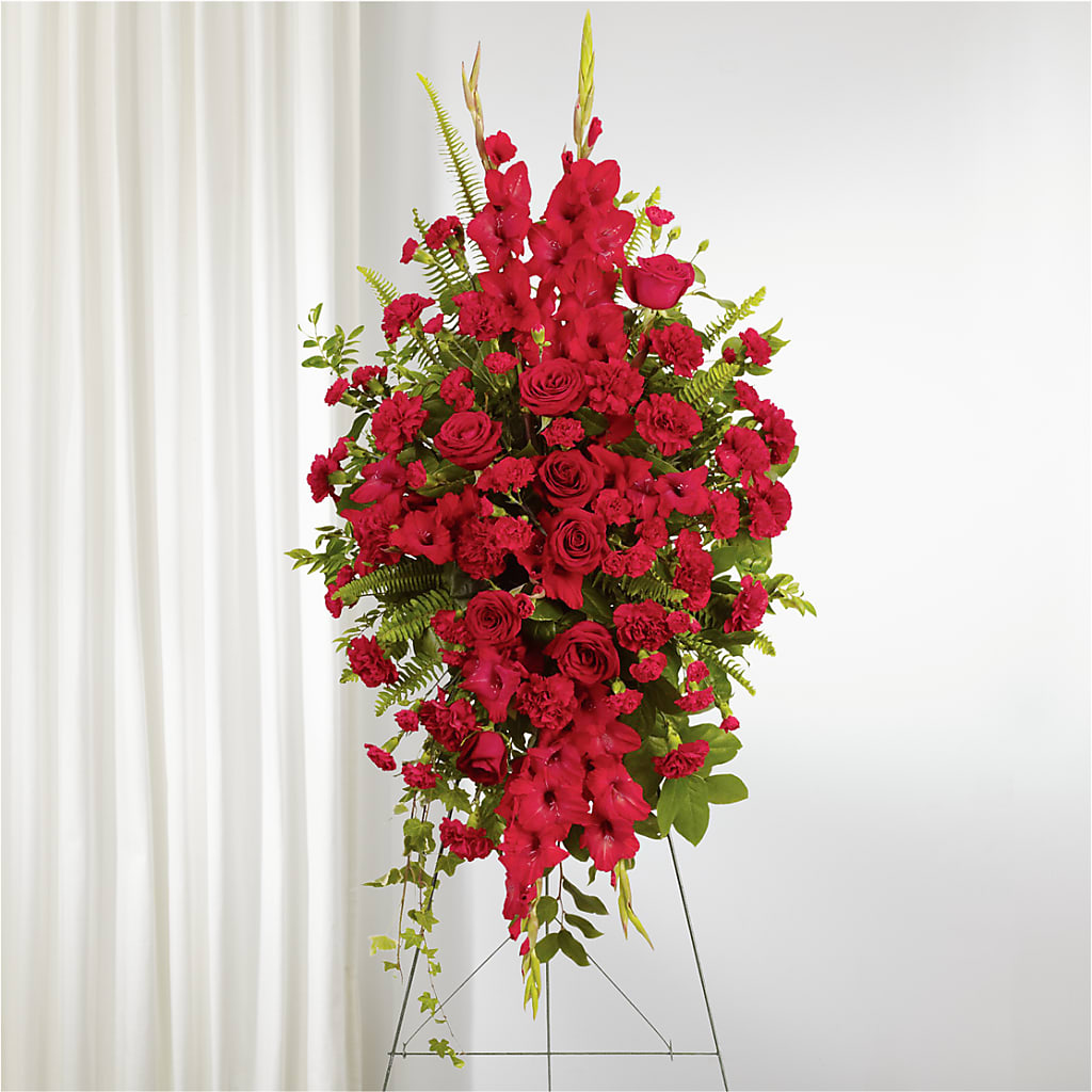 From the Heart Standing Spray – Floral Villa, Whitewater WI