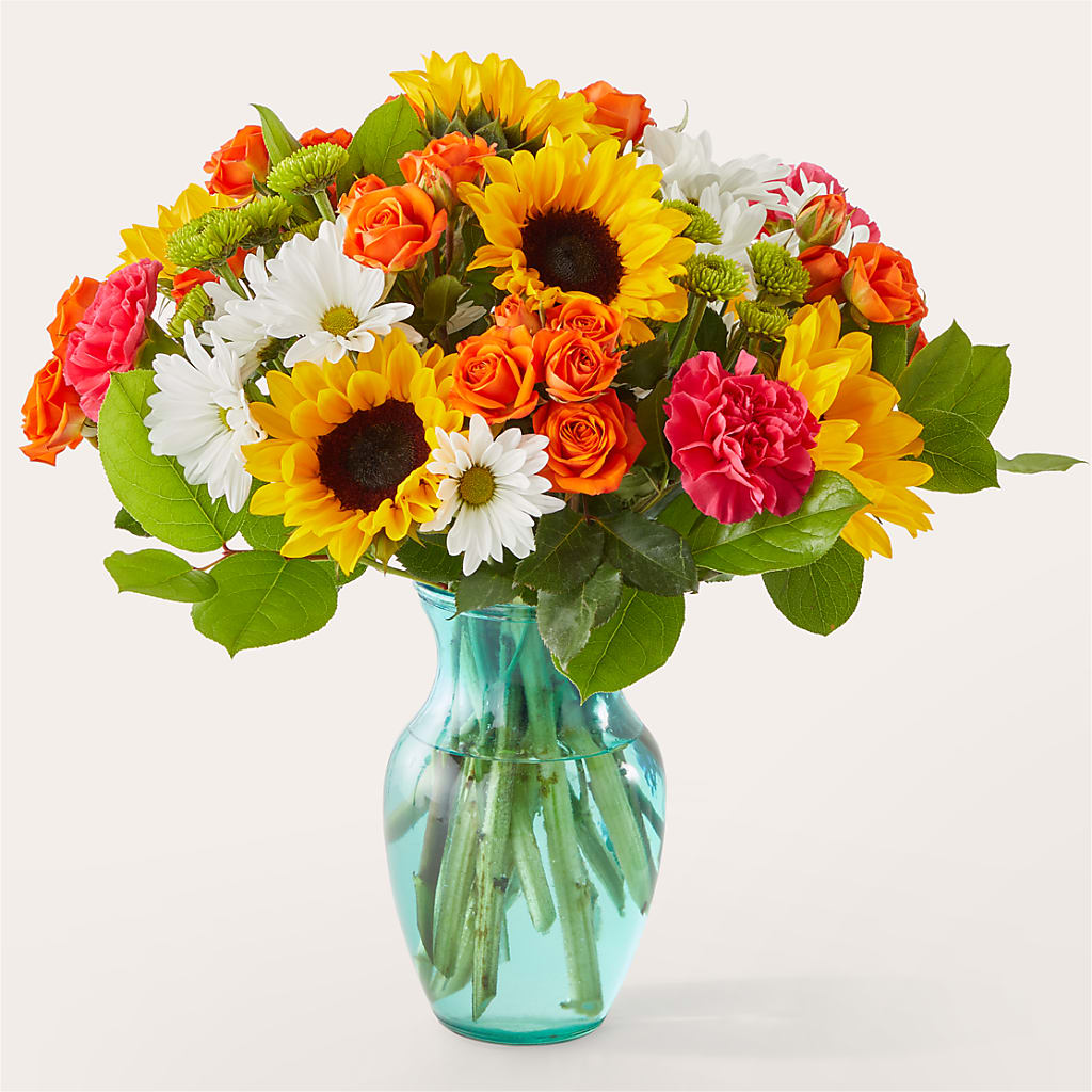 Sun-drenched Blooms Bouquet – Floral Villa, Whitewater WI