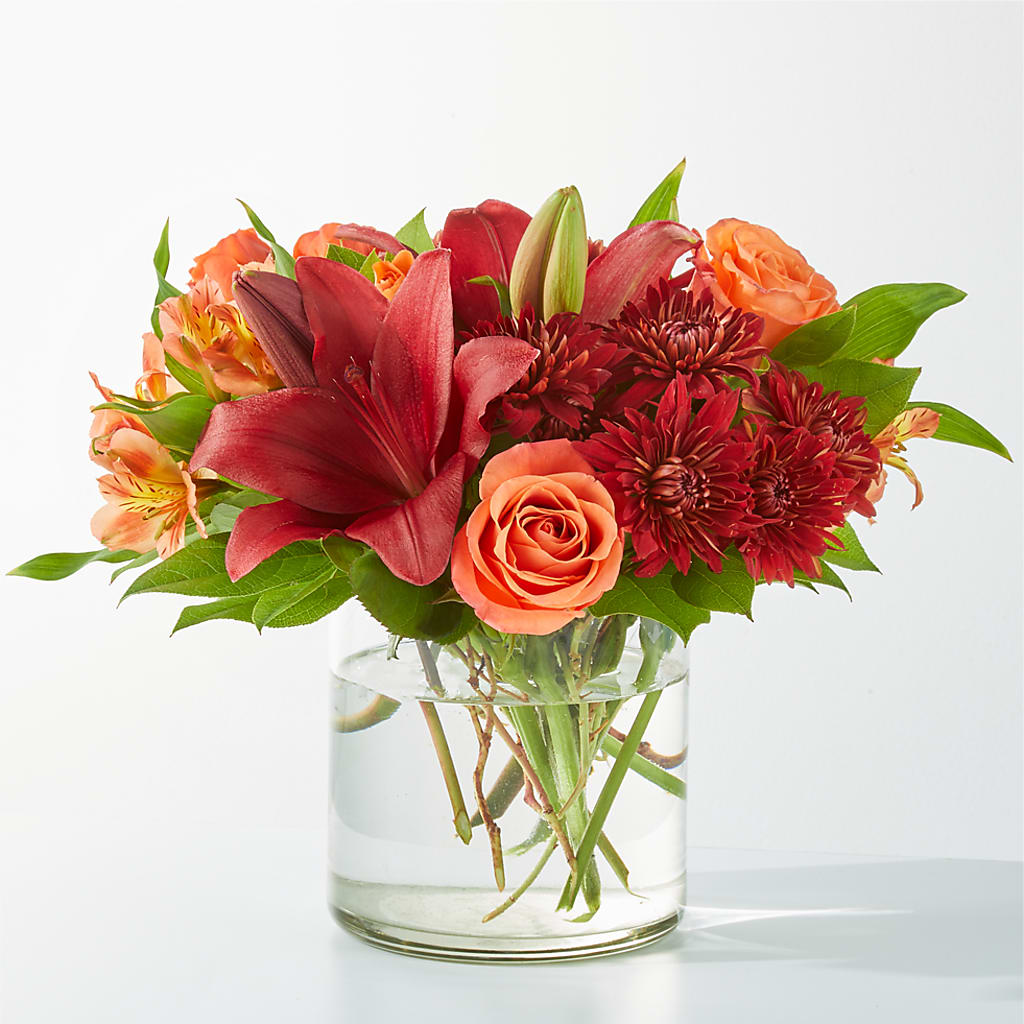 Crimson Leaves Bouquet – Floral Villa, Whitewater WI