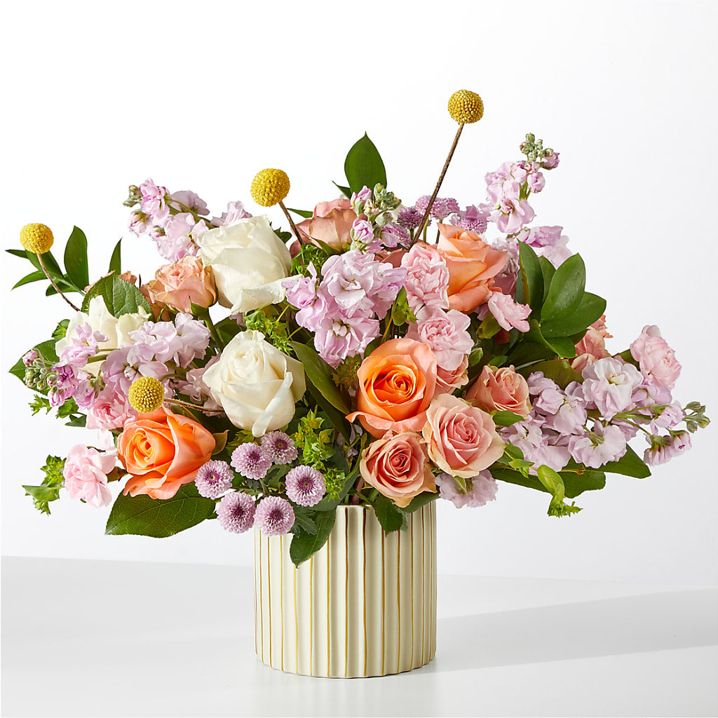 French Market Bouquet with Ivory Vase – Floral Villa, Whitewater WI