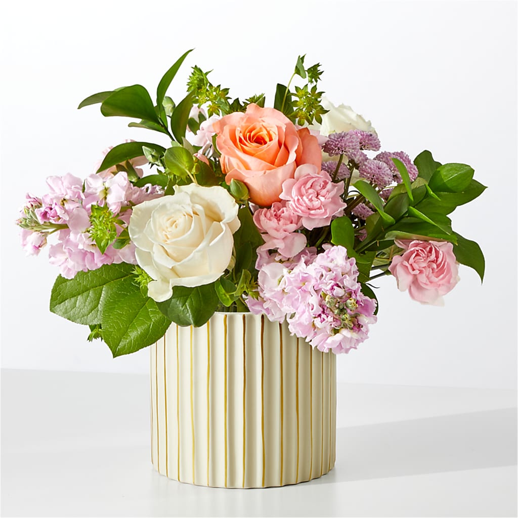 French Market Bouquet with Ivory Vase – Floral Villa, Whitewater WI