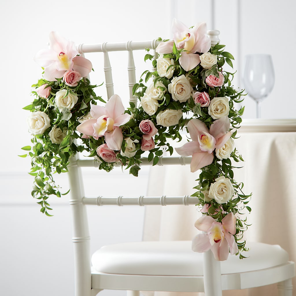 Orchid Rose Chair Décor – Floral Villa, Whitewater WI