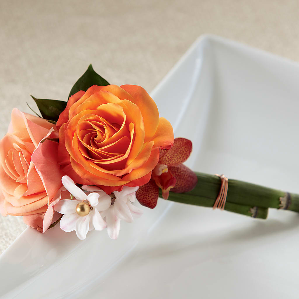 Sunset Dream Boutonniere – Floral Villa, Whitewater WI