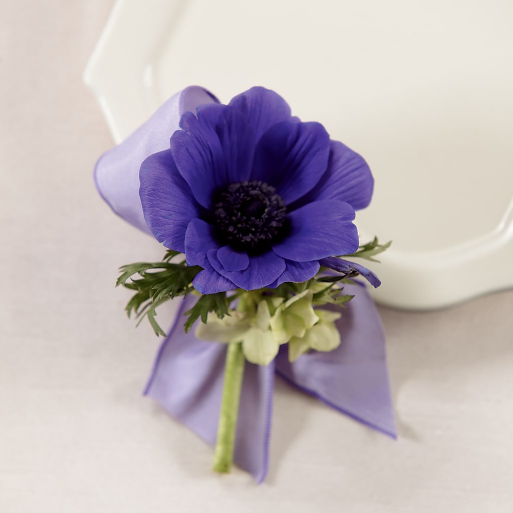 Purple Passion Boutonniere – Floral Villa, Whitewater WI