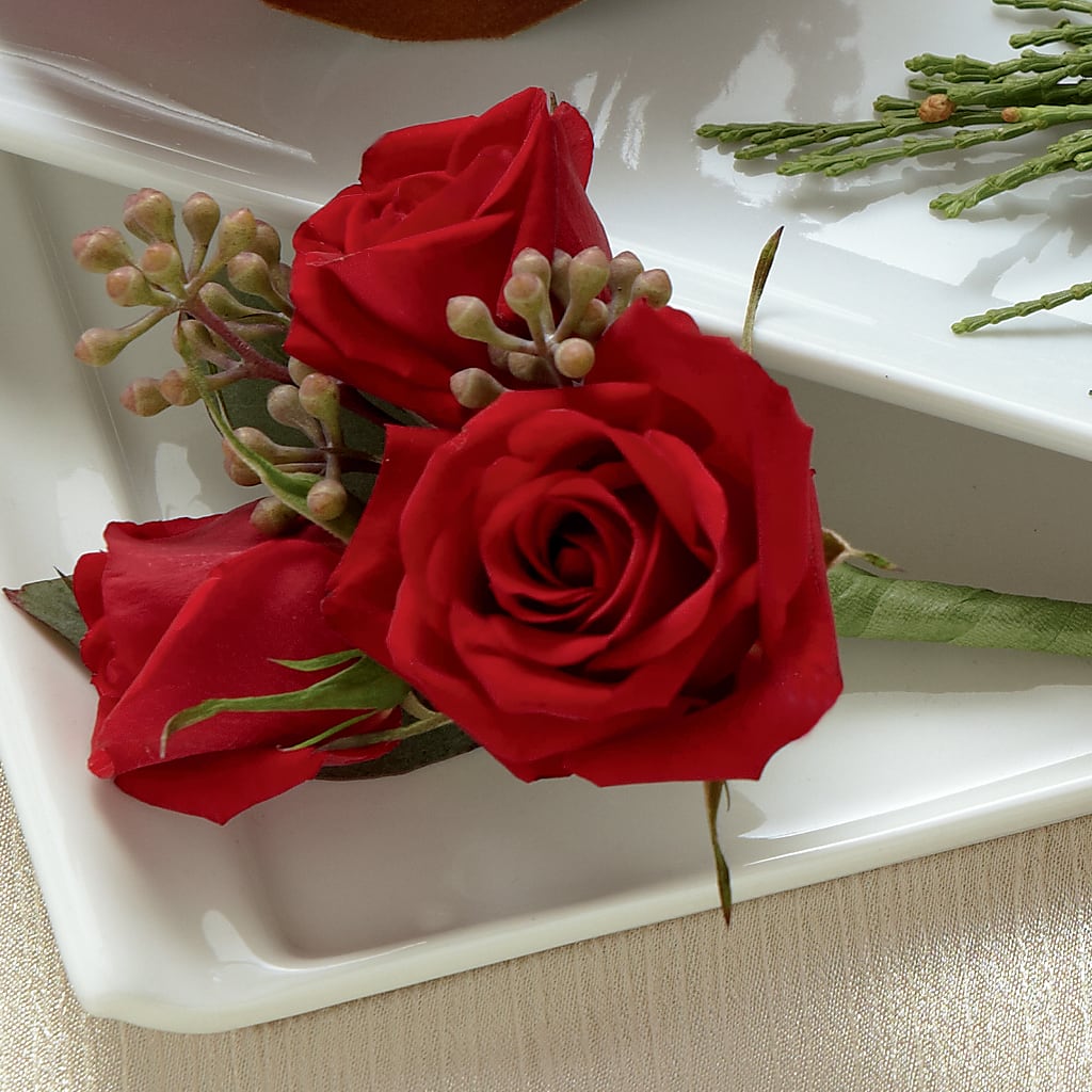 Red Spray Rose Boutonniere – Floral Villa, Whitewater WI