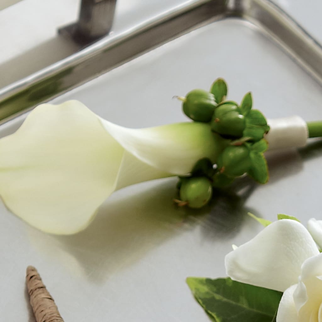 White Calla Boutonniere – Floral Villa, Whitewater WI