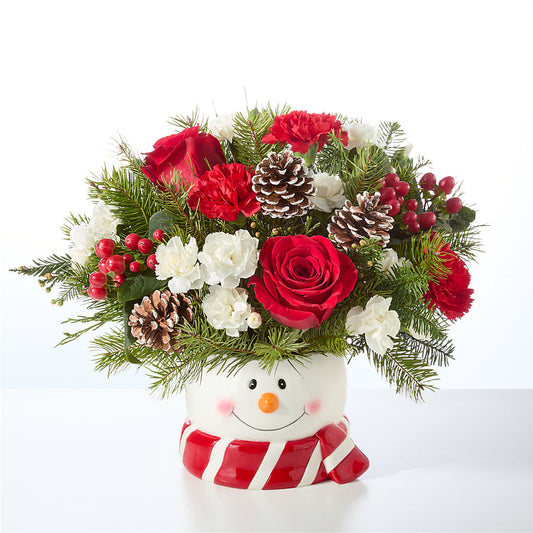 Jolly Snowman Bouquet –  Floral Villa, Whitewater WI