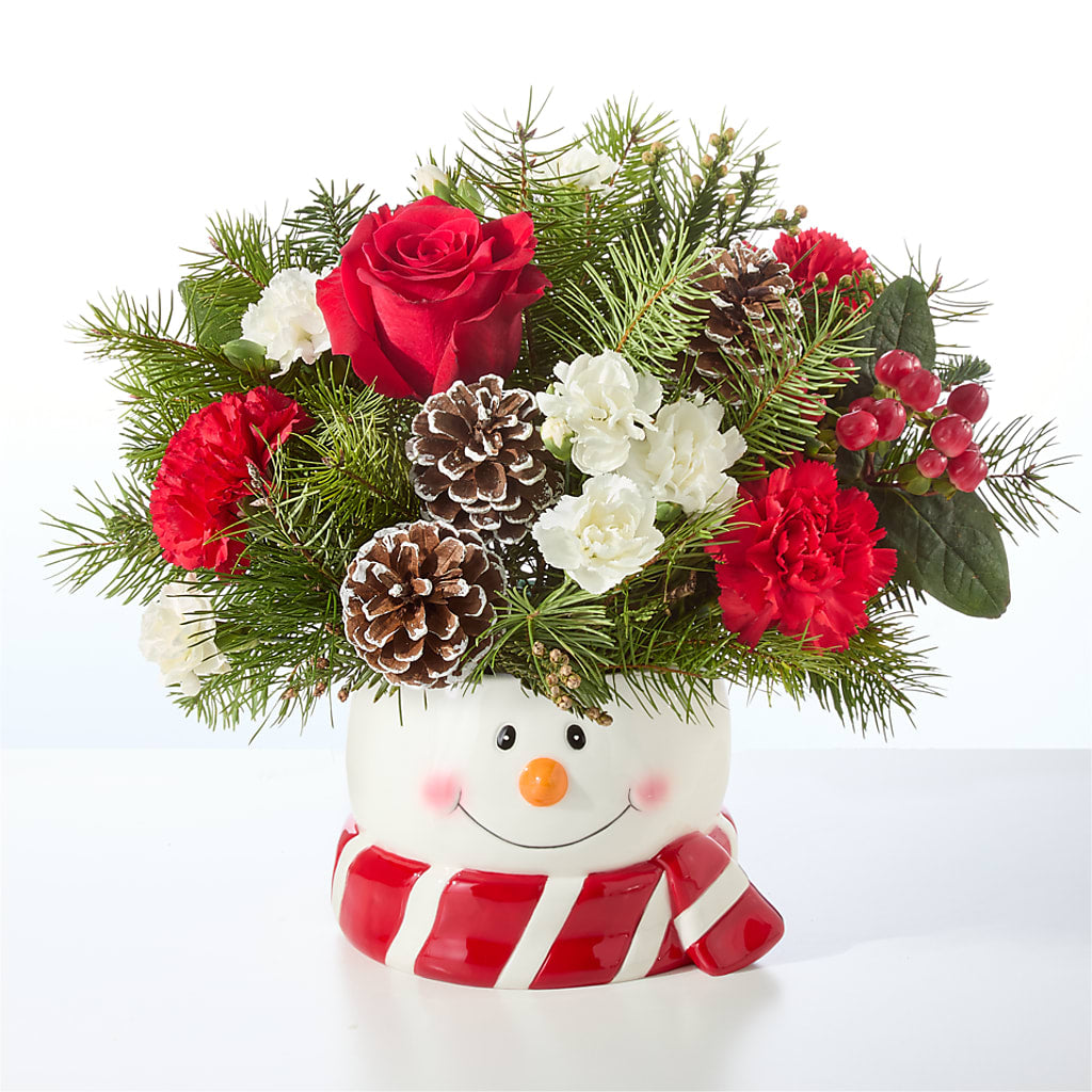 Jolly Snowman Bouquet –  Floral Villa, Whitewater WI