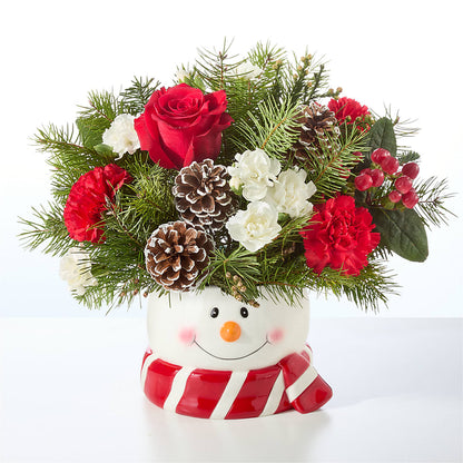 Jolly Snowman Bouquet –  Floral Villa, Whitewater WI