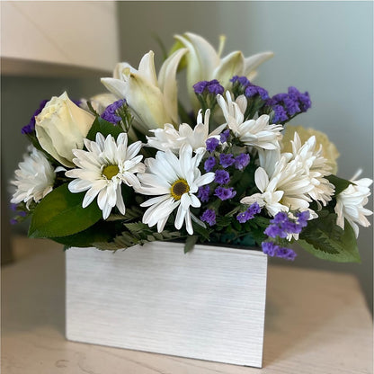 Beyond Blue Box Bouquet –  Floral Villa, Whitewater WI