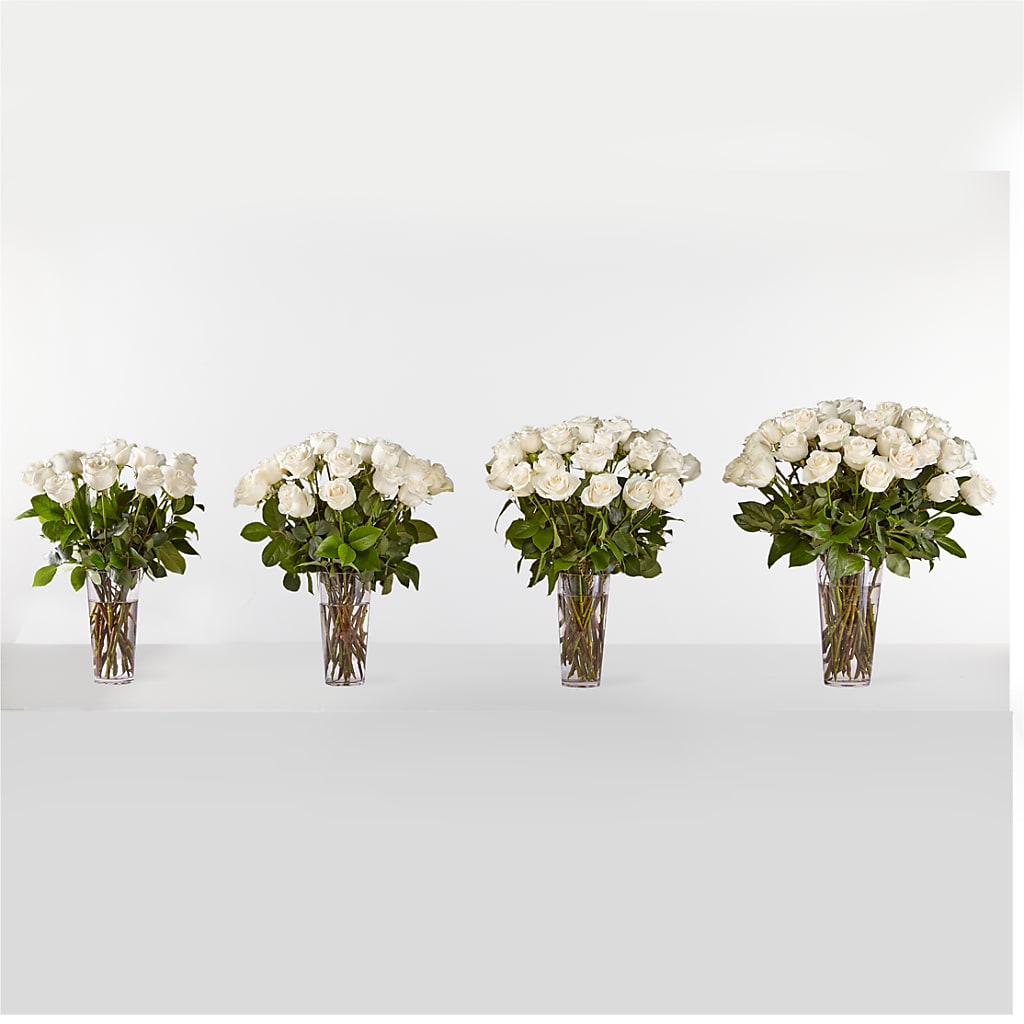 Long Stem White Rose Bouquet –  Floral Villa, Whitewater WI