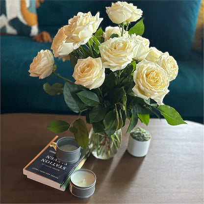 Long Stem Yellow Rose Bouquet –  Floral Villa, Whitewater WI
