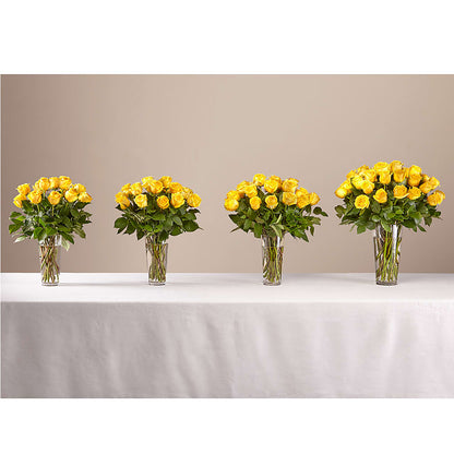 Long Stem Yellow Rose Bouquet –  Floral Villa, Whitewater WI