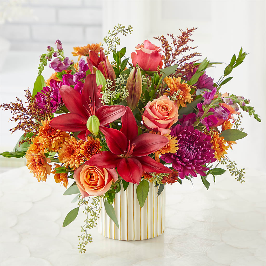 Burgundy Landscape Bouquet –  Floral Villa, Whitewater WI