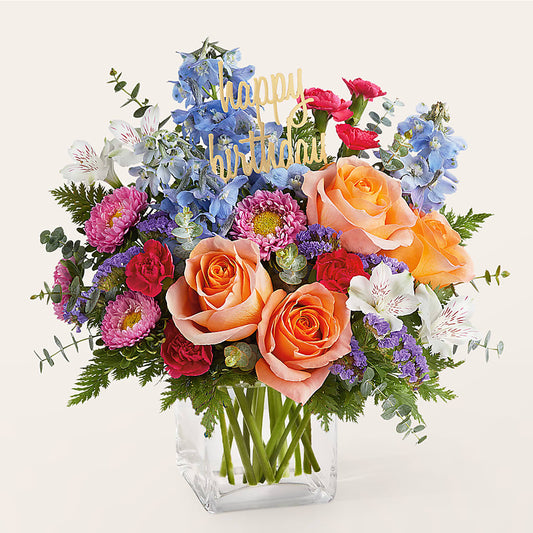 Birthday Bash Bouquet –  Floral Villa, Whitewater WI