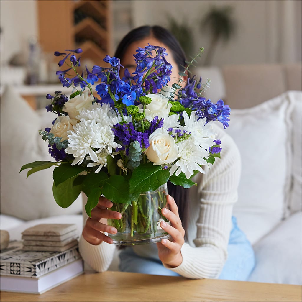 Cerulean Waves Bouquet –  Floral Villa, Whitewater WI