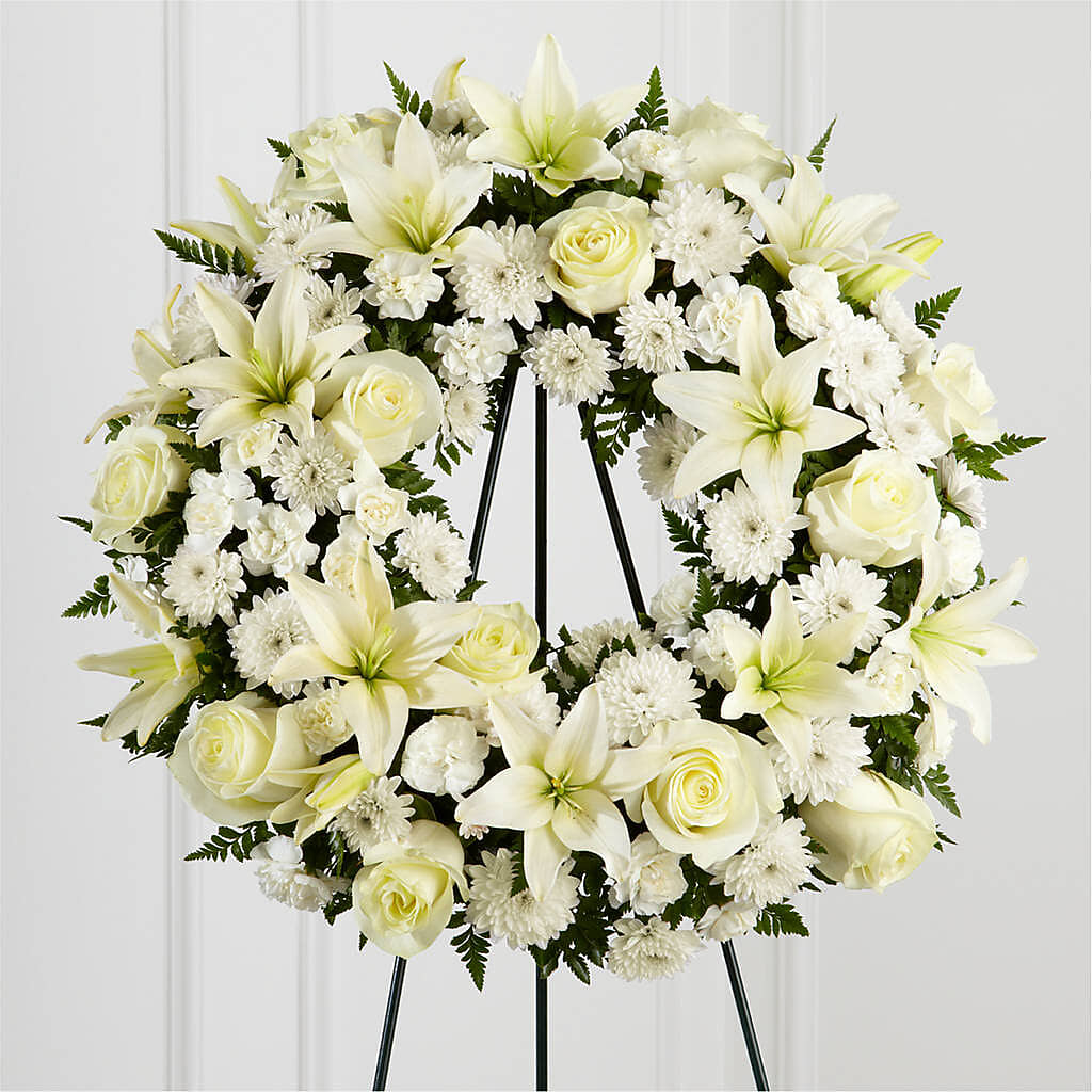 Treasured Tribute Wreath –  Floral Villa, Whitewater WI