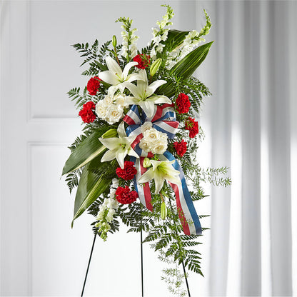 Stars of Life Standing Spray –  Floral Villa, Whitewater WI