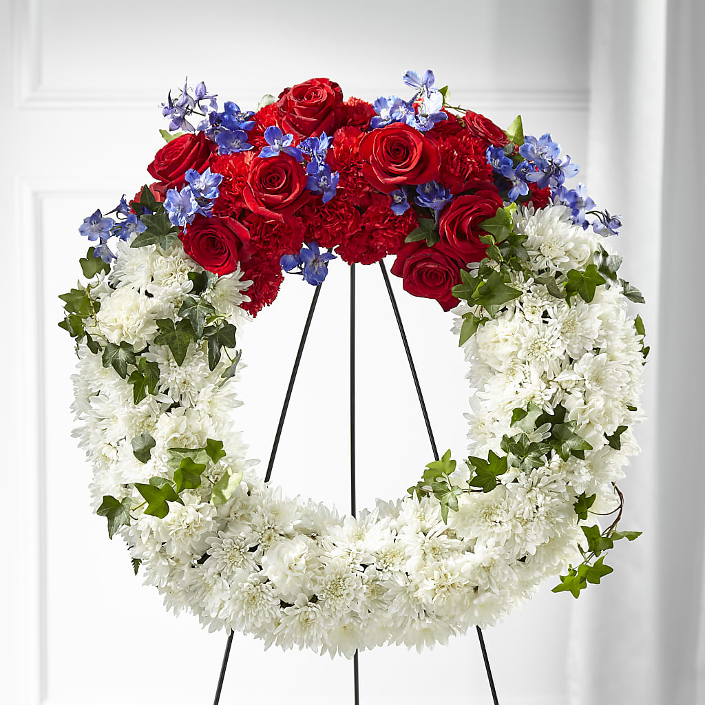 Patriotic Passion Wreath –  Floral Villa, Whitewater WI