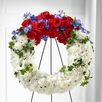 Patriotic Passion Wreath –  Floral Villa, Whitewater WI
