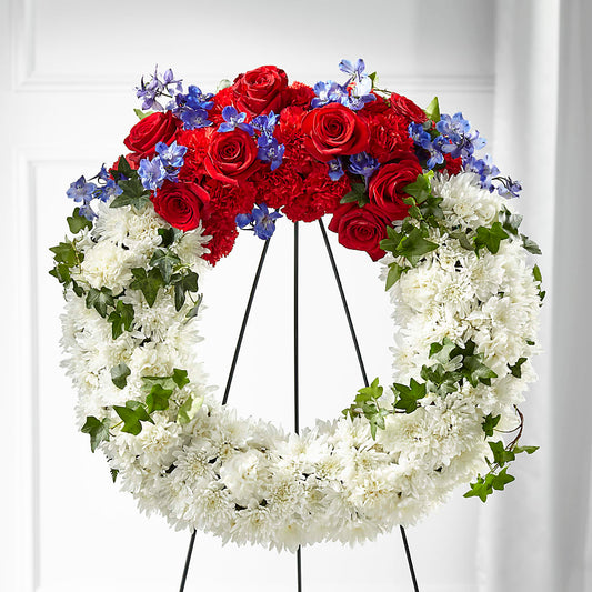 Patriotic Passion Wreath –  Floral Villa, Whitewater WI