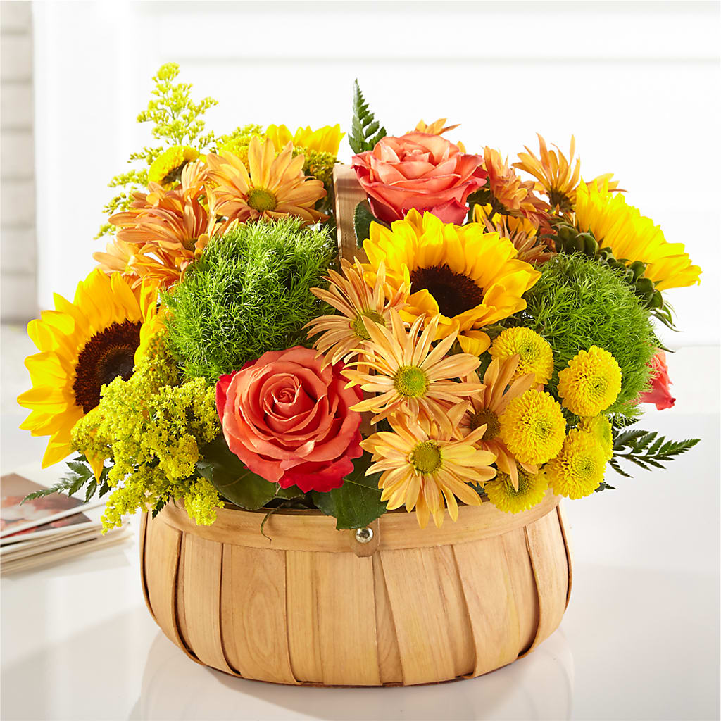 Harvest Sunflower Basket –  Floral Villa, Whitewater WI