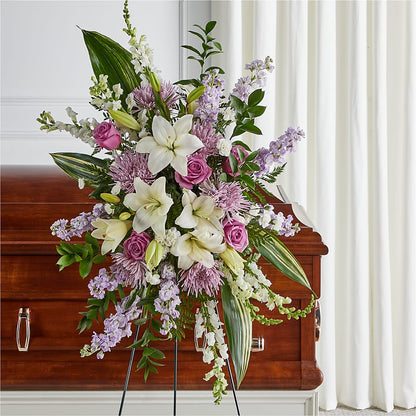 Grateful Hearts Standing Spray –  Floral Villa, Whitewater WI