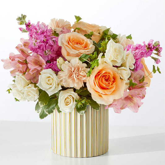 Paradise Bouquet with Ivory Vase –  Floral Villa, Whitewater WI