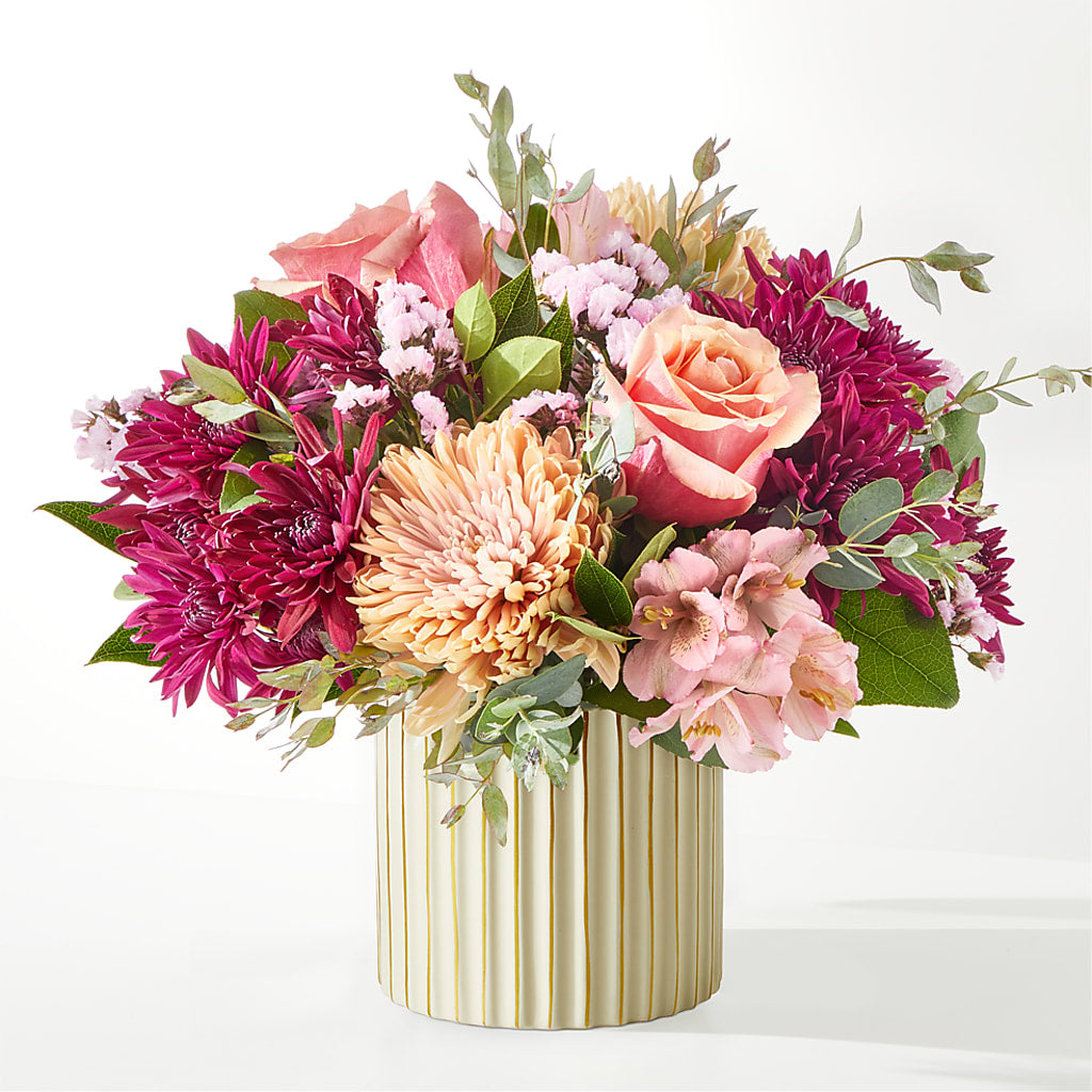 Berry Cobbler Bouquet with Ivory Vase –  Floral Villa, Whitewater WI