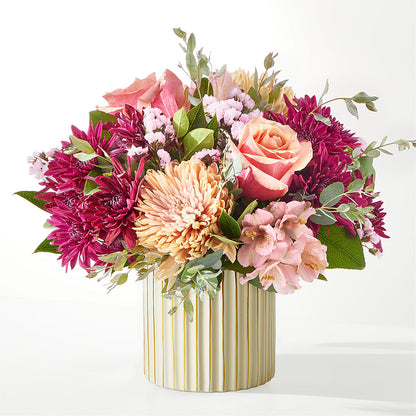 Berry Cobbler Bouquet with Ivory Vase –  Floral Villa, Whitewater WI