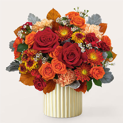Merlot Bouquet with Ivory Vase –  Floral Villa, Whitewater WI