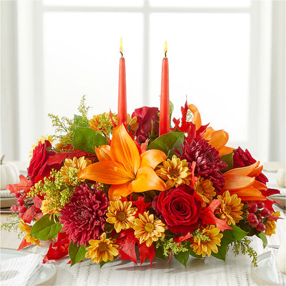 Autumn's Embrace Centerpiece –  Floral Villa, Whitewater WI