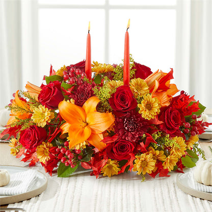 Autumn's Embrace Centerpiece –  Floral Villa, Whitewater WI