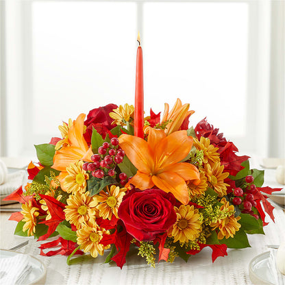 Autumn's Embrace Centerpiece –  Floral Villa, Whitewater WI