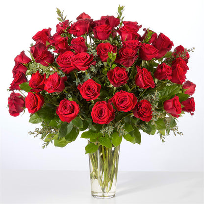 Forever Yours Fifty Stem Red Rose Bouquet –  Floral Villa, Whitewater WI