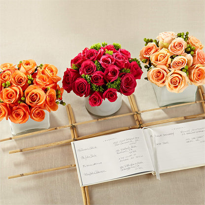 Dawn Rose Centerpiece –  Floral Villa, Whitewater WI